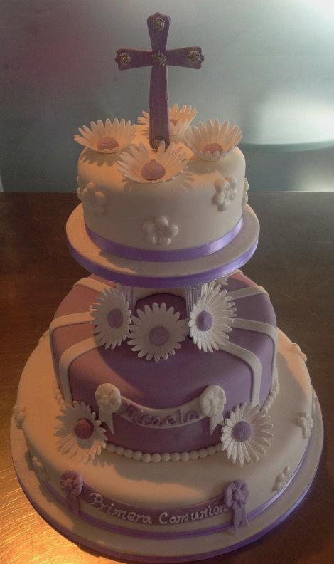 lilac cross cake